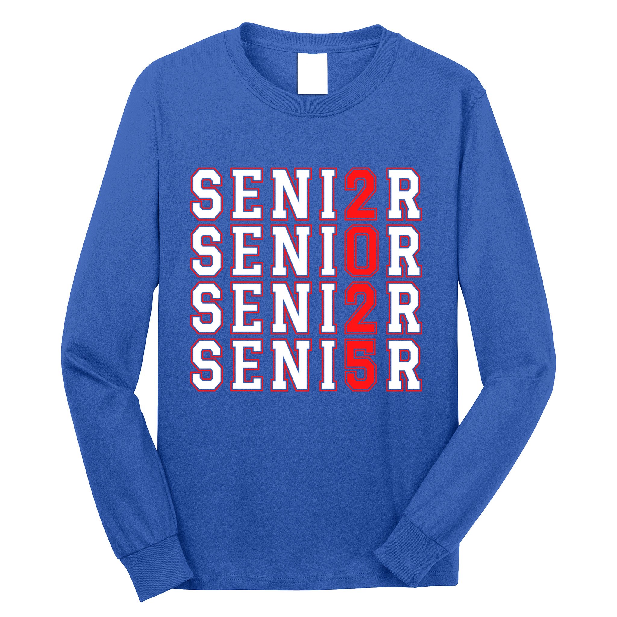 Senior 2025 College University High School Class Of 2025 Cool Gift Long Sleeve Shirt