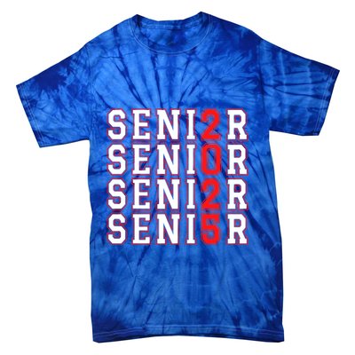 Senior 2025 College University High School Class Of 2025 Cool Gift Tie-Dye T-Shirt