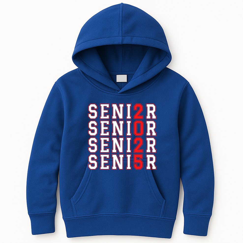 Senior 2025 College University High School Class Of 2025 Cool Gift Kids Hoodie
