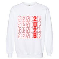 Senior 2025 College University High School Class Of 2025 Cool Gift Garment-Dyed Sweatshirt