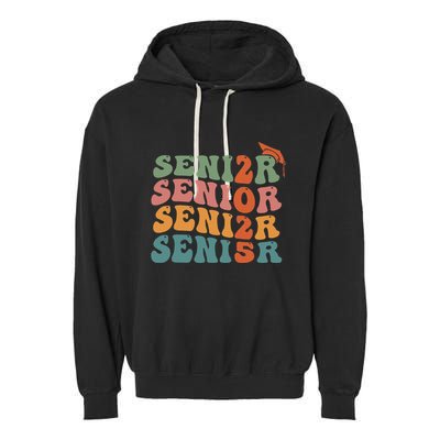 Senior 2025 Class Of 2025 Graduate College High School Garment-Dyed Fleece Hoodie