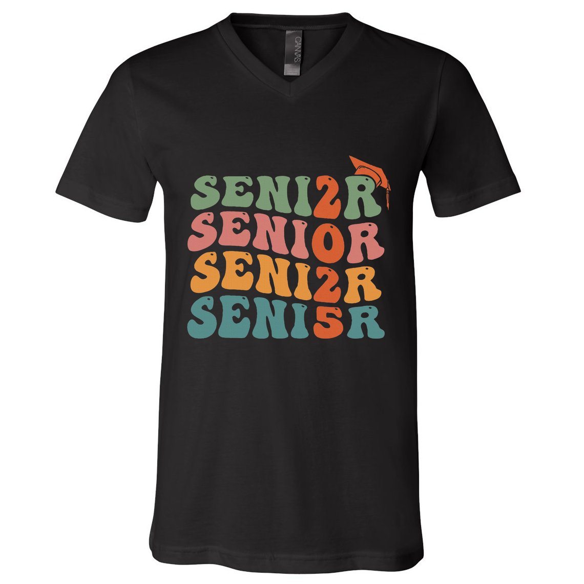 Senior 2025 Class Of 2025 Graduate College High School V-Neck T-Shirt