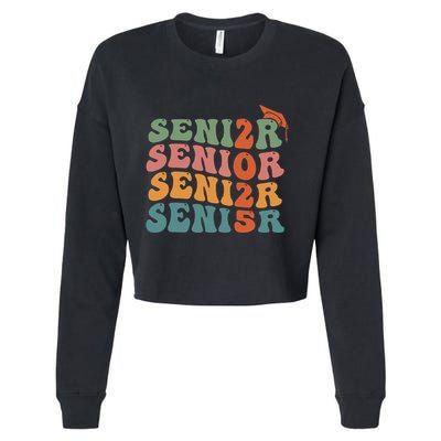 Senior 2025 Class Of 2025 Graduate College High School Cropped Pullover Crew