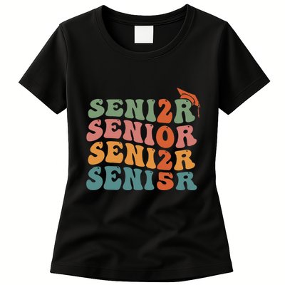 Senior 2025 Class Of 2025 Graduate College High School Womens T-Shirt
