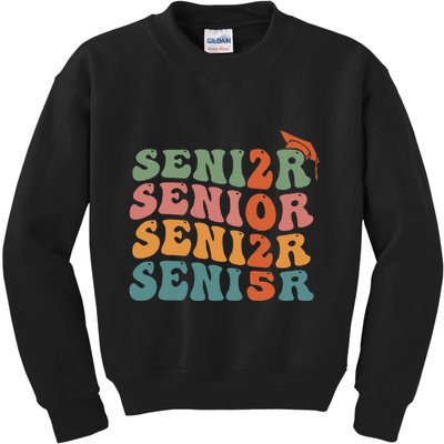 Senior 2025 Class Of 2025 Graduate College High School Kids Sweatshirt