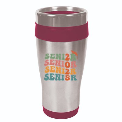 Senior 2025 Class Of 2025 Graduate College High School 16oz Travel Tumbler