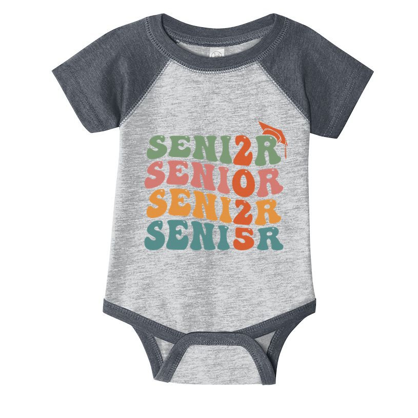 Senior 2025 Class Of 2025 Graduate College High School Infant Baby Jersey Bodysuit
