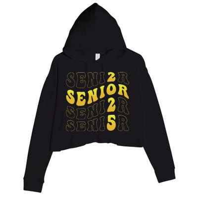 Senior 2025 Class Of 2025 Seniors Graduation 2025 Crop Fleece Hoodie