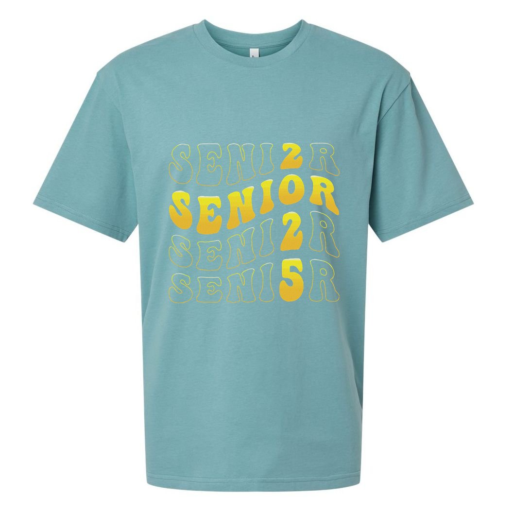 Senior 2025 Class Of 2025 Seniors Graduation 2025 Sueded Cloud Jersey T-Shirt