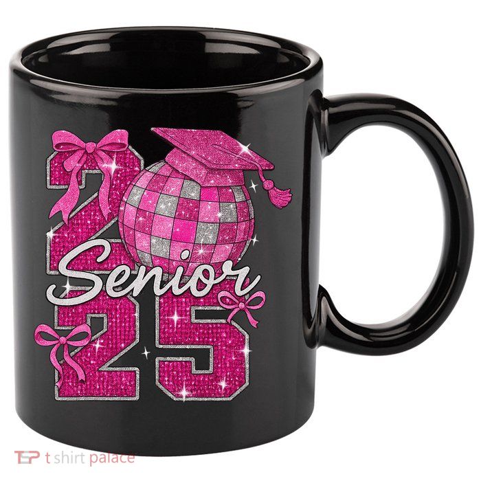 Senior 2025 Class Of 2025 Bows Back To School 2025 11oz C Handle Ceramic Mug