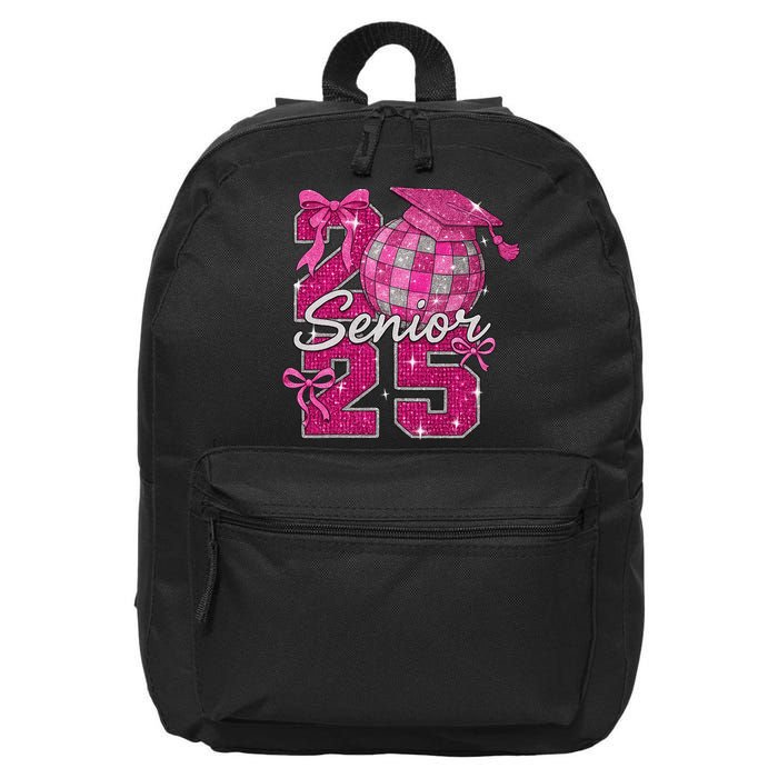 Senior 2025 Class Of 2025 Bows Back To School 2025 16 in Basic Backpack