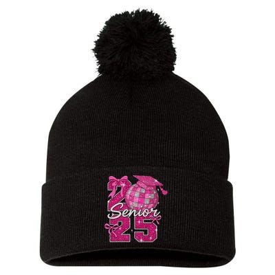 Senior 2025 Class Of 2025 Bows Back To School 2025 Pom Pom 12in Knit Beanie
