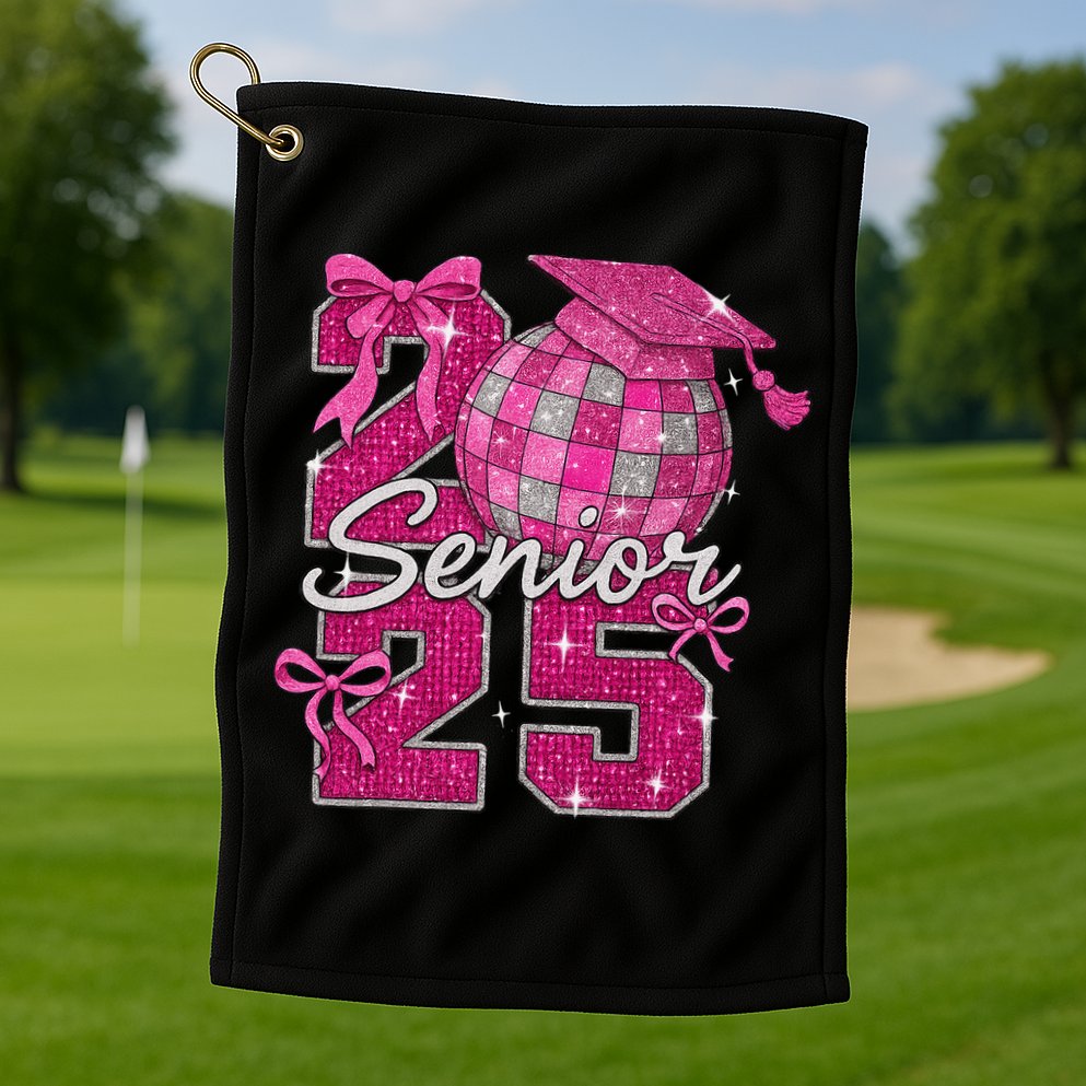 Senior 2025 Class Of 2025 Bows Back To School 2025 Golf Towel