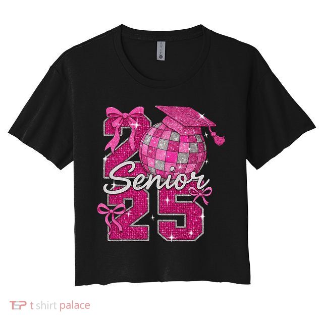 Senior 2025 Class Of 2025 Bows Back To School 2025 Crop Top