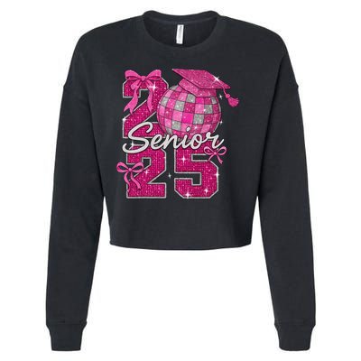Senior 2025 Class Of 2025 Bows Back To School 2025 Cropped Pullover Crew