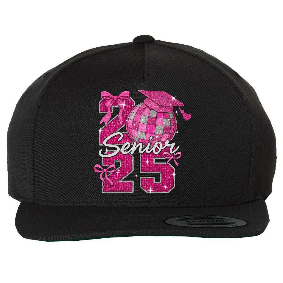 Senior 2025 Class Of 2025 Bows Back To School 2025 Wool Snapback Cap