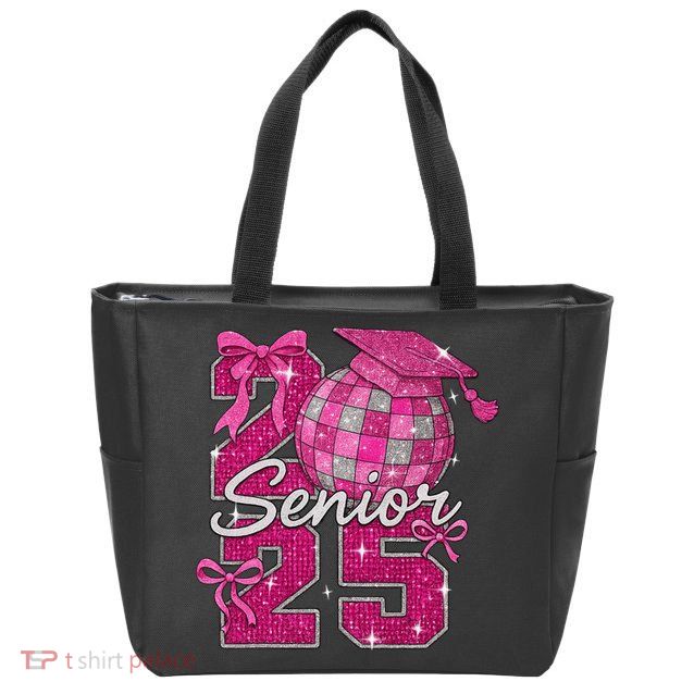 Senior 2025 Class Of 2025 Bows Back To School 2025 Zip Tote Bag