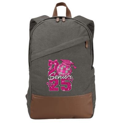 Senior 2025 Class Of 2025 Bows Back To School 2025 Cotton Canvas Backpack