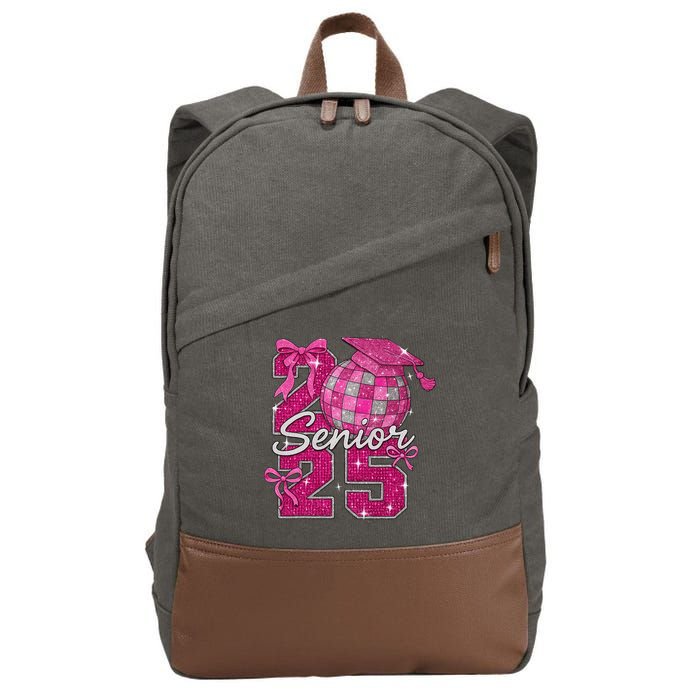 Senior 2025 Class Of 2025 Bows Back To School 2025 Cotton Canvas Backpack