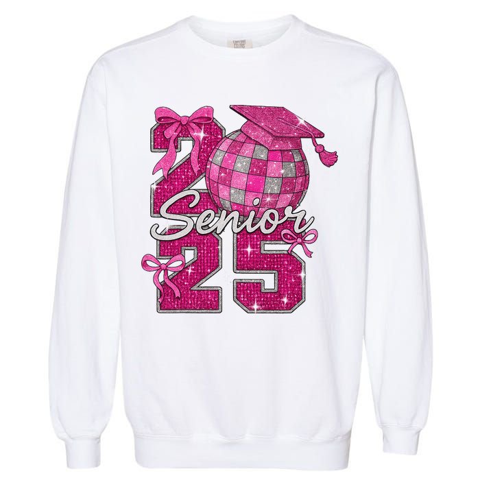 Senior 2025 Class Of 2025 Bows Back To School 2025 Garment-Dyed Sweatshirt