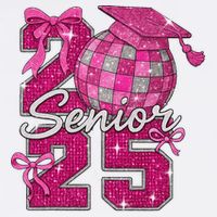 Senior 2025 Class Of 2025 Bows Back To School 2025 Garment-Dyed Sweatshirt