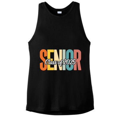 Senior 2025 Class Of 2025 First Day Of School Ladies PosiCharge Tri-Blend Wicking Tank