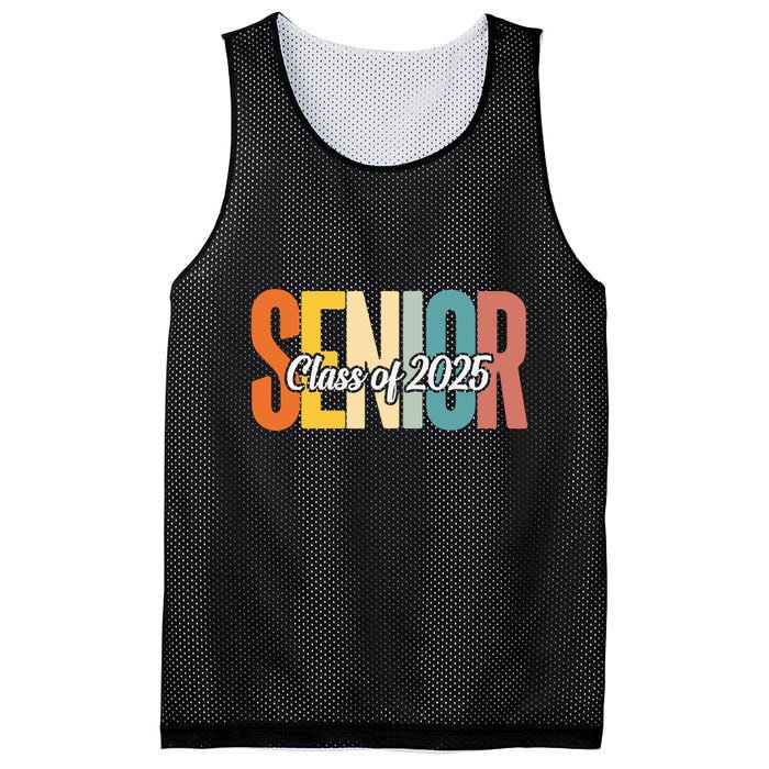Senior 2025 Class Of 2025 First Day Of School Mesh Reversible Basketball Jersey Tank