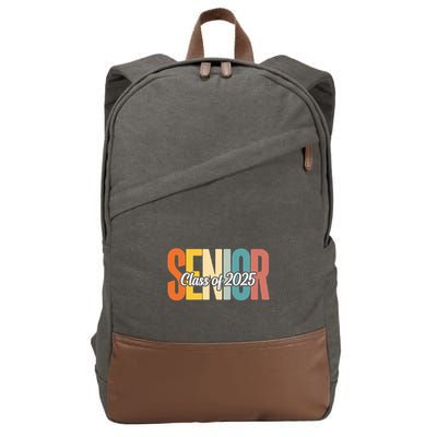 Senior 2025 Class Of 2025 First Day Of School Cotton Canvas Backpack