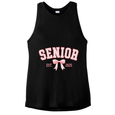 Senior 2025 Coquette Class Of 2025 P.Ink Bows Retro Gift Ladies PosiCharge Tri-Blend Wicking Tank
