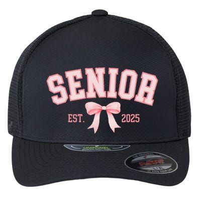Senior 2025 Coquette Class Of 2025 P.Ink Bows Retro Gift Flexfit Unipanel Trucker Cap