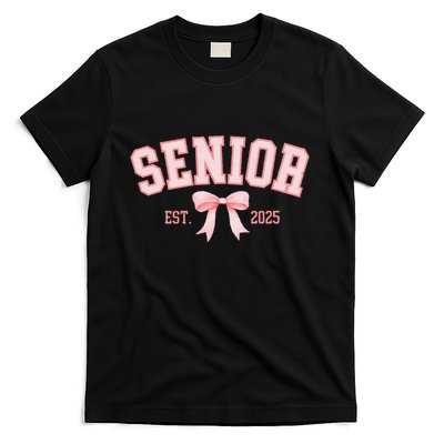 Senior 2025 Coquette Class Of 2025 P.Ink Bows Retro Gift T-Shirt