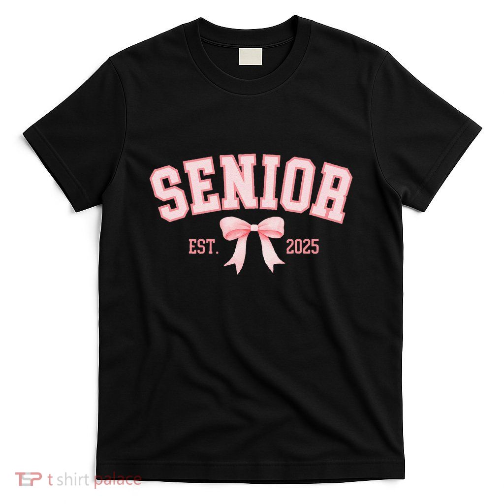 Senior 2025 Coquette Class Of 2025 P.Ink Bows Retro Gift T-Shirt