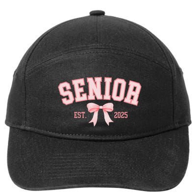 Senior 2025 Coquette Class Of 2025 P.Ink Bows Retro Gift 7-Panel Snapback Hat