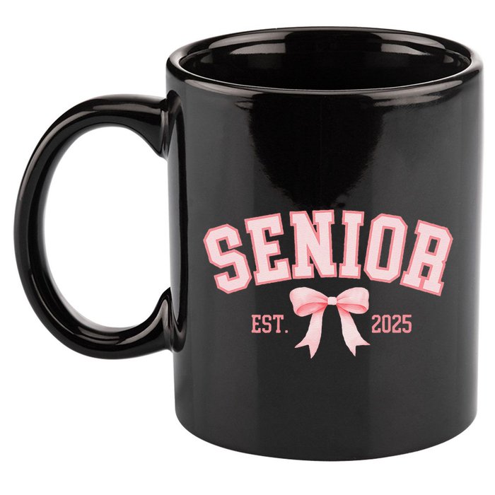 Senior 2025 Coquette Class Of 2025 P.Ink Bows Retro Gift 11oz C Handle Ceramic Mug