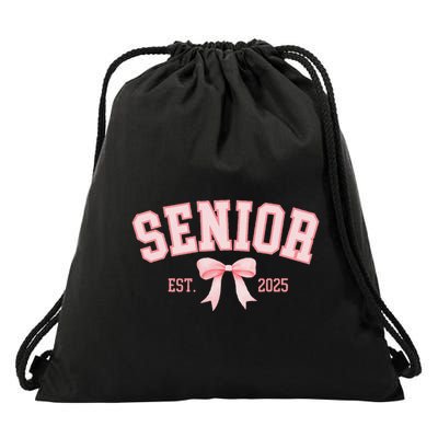 Senior 2025 Coquette Class Of 2025 P.Ink Bows Retro Gift Drawstring Bag