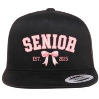 Senior 2025 Coquette Class Of 2025 P.Ink Bows Retro Gift Flatbill Hat