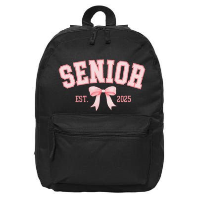 Senior 2025 Coquette Class Of 2025 P.Ink Bows Retro Gift 16 in Basic Backpack