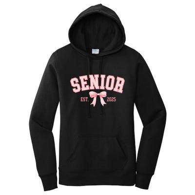Senior 2025 Coquette Class Of 2025 P.Ink Bows Retro Gift Women's Pullover Hoodie