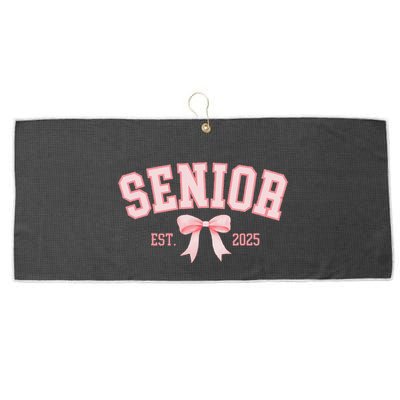 Senior 2025 Coquette Class Of 2025 P.Ink Bows Retro Gift Large Microfiber Waffle Golf Towel