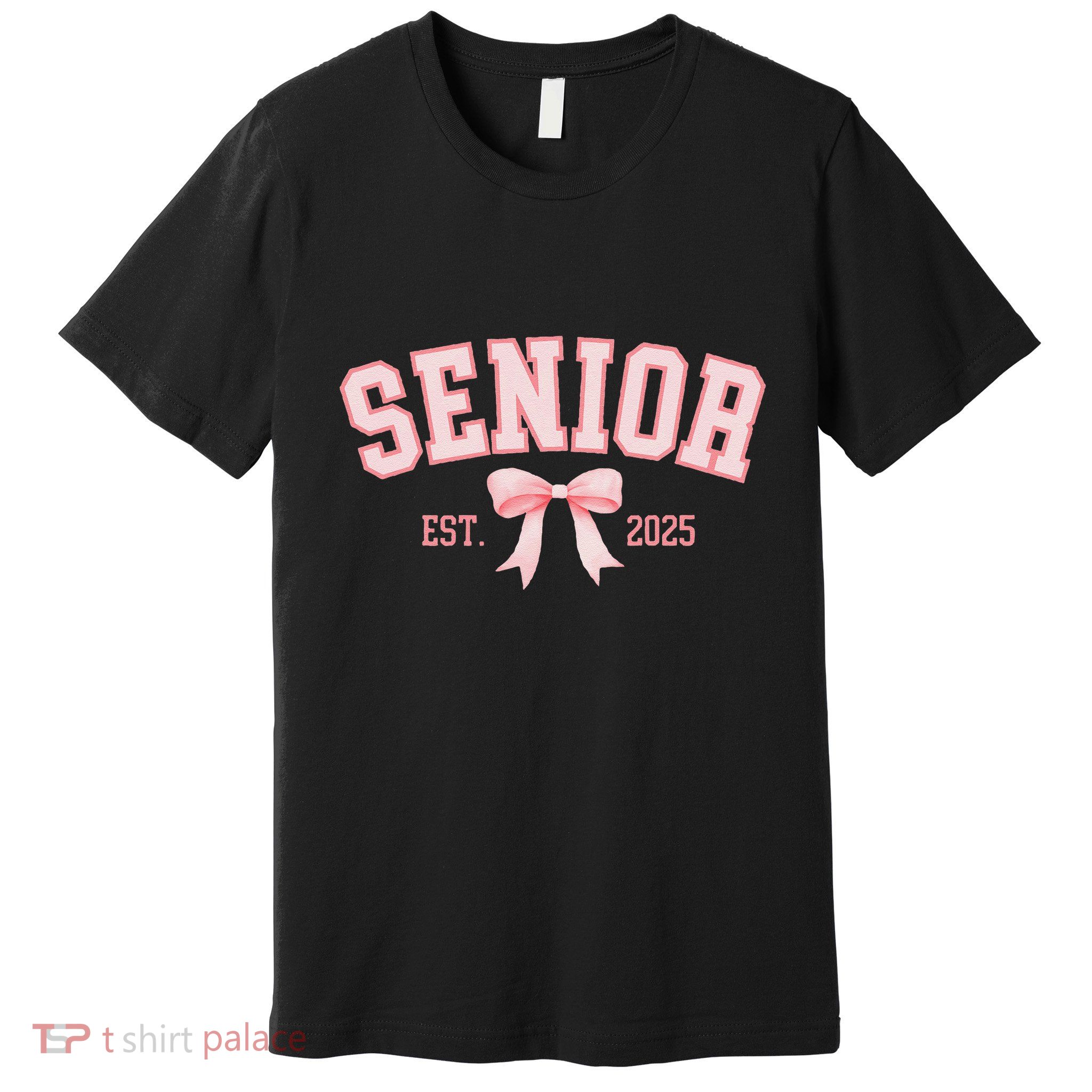 Senior 2025 Coquette Class Of 2025 P.Ink Bows Retro Gift Premium T-Shirt