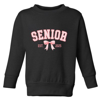 Senior 2025 Coquette Class Of 2025 P.Ink Bows Retro Gift Toddler Sweatshirt