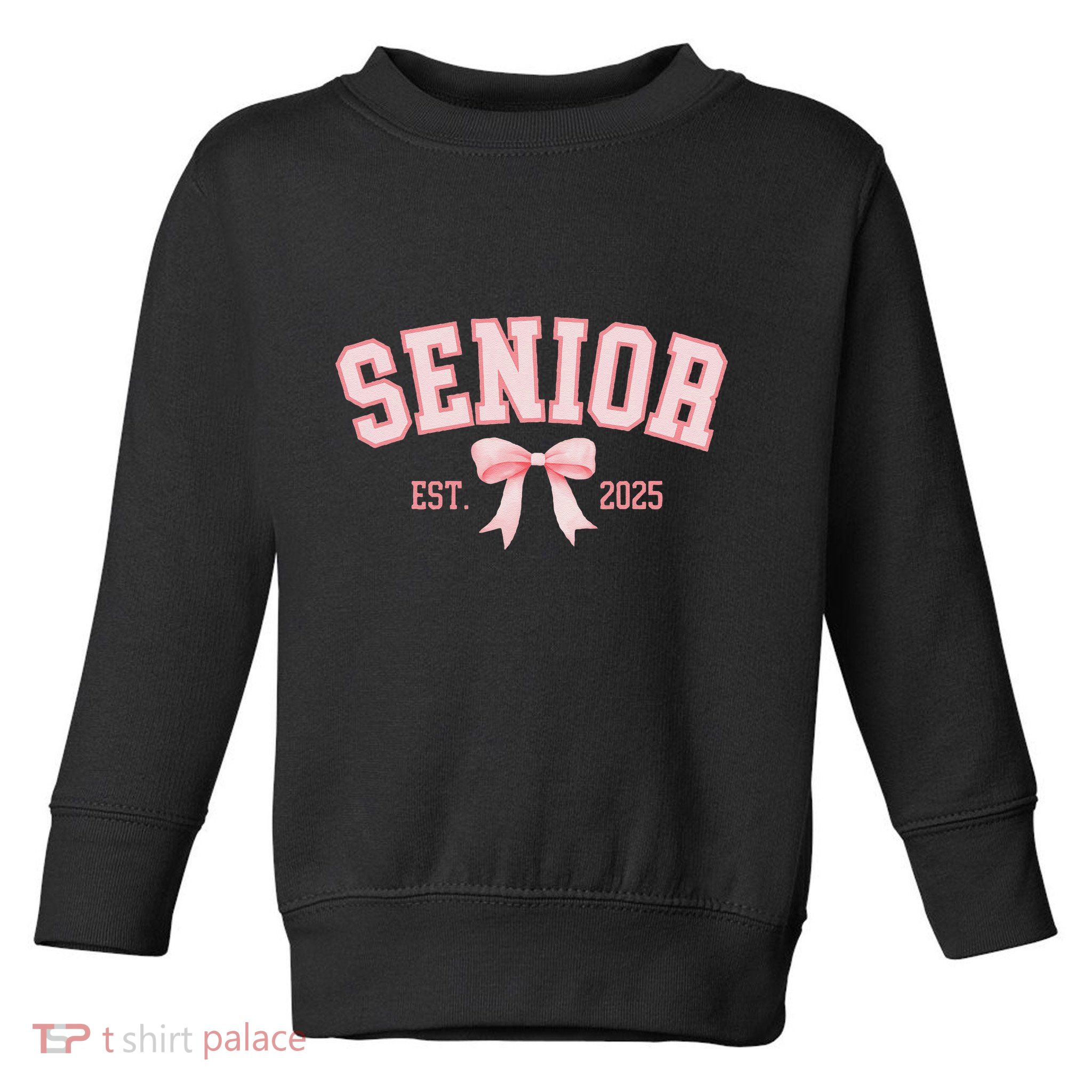 Senior 2025 Coquette Class Of 2025 P.Ink Bows Retro Gift Toddler Sweatshirt