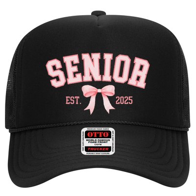 Senior 2025 Coquette Class Of 2025 P.Ink Bows Retro Gift Trucker Hat