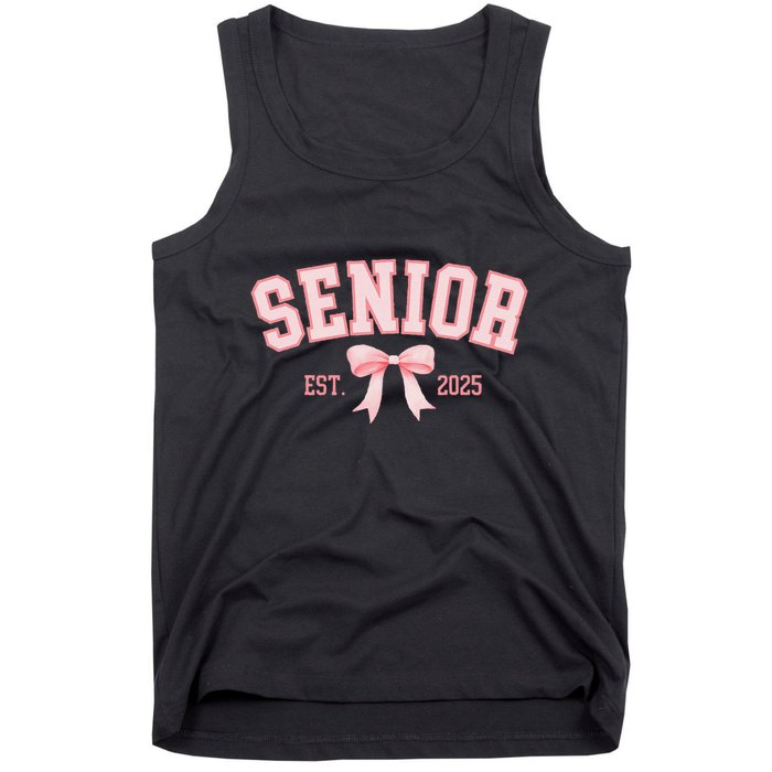 Senior 2025 Coquette Class Of 2025 P.Ink Bows Retro Gift Tank Top