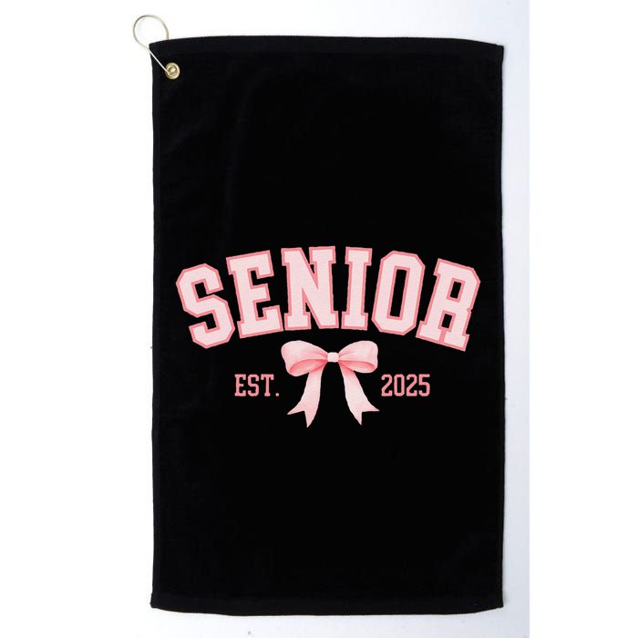 Senior 2025 Coquette Class Of 2025 P.Ink Bows Retro Gift Golf Towel