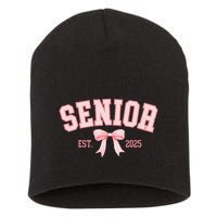 Senior 2025 Coquette Class Of 2025 P.Ink Bows Retro Gift Short Acrylic Beanie
