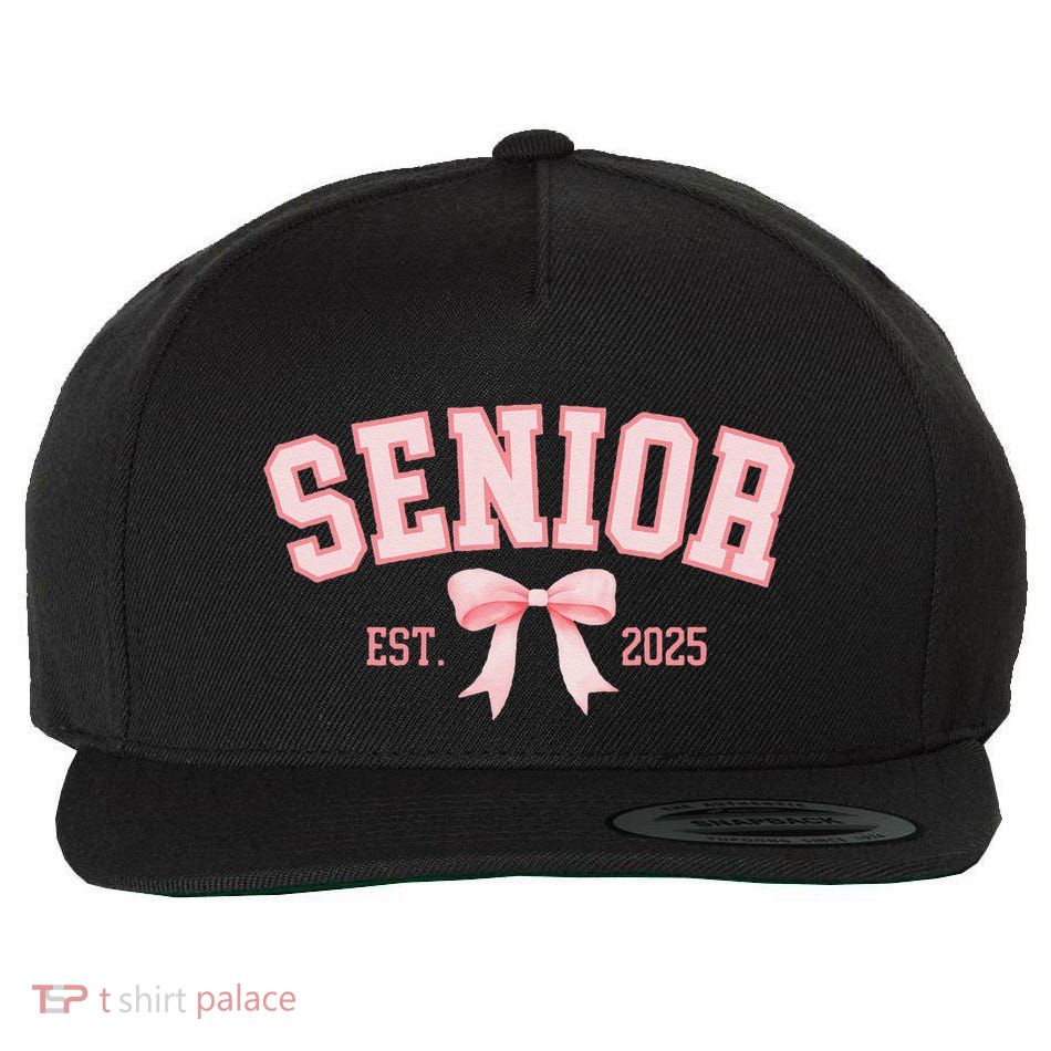 Senior 2025 Coquette Class Of 2025 P.Ink Bows Retro Gift Wool Snapback Cap