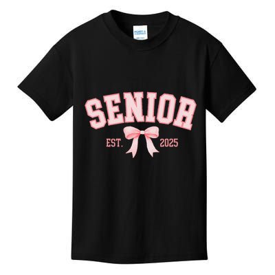 Senior 2025 Coquette Class Of 2025 P.Ink Bows Retro Gift Kids T-Shirt
