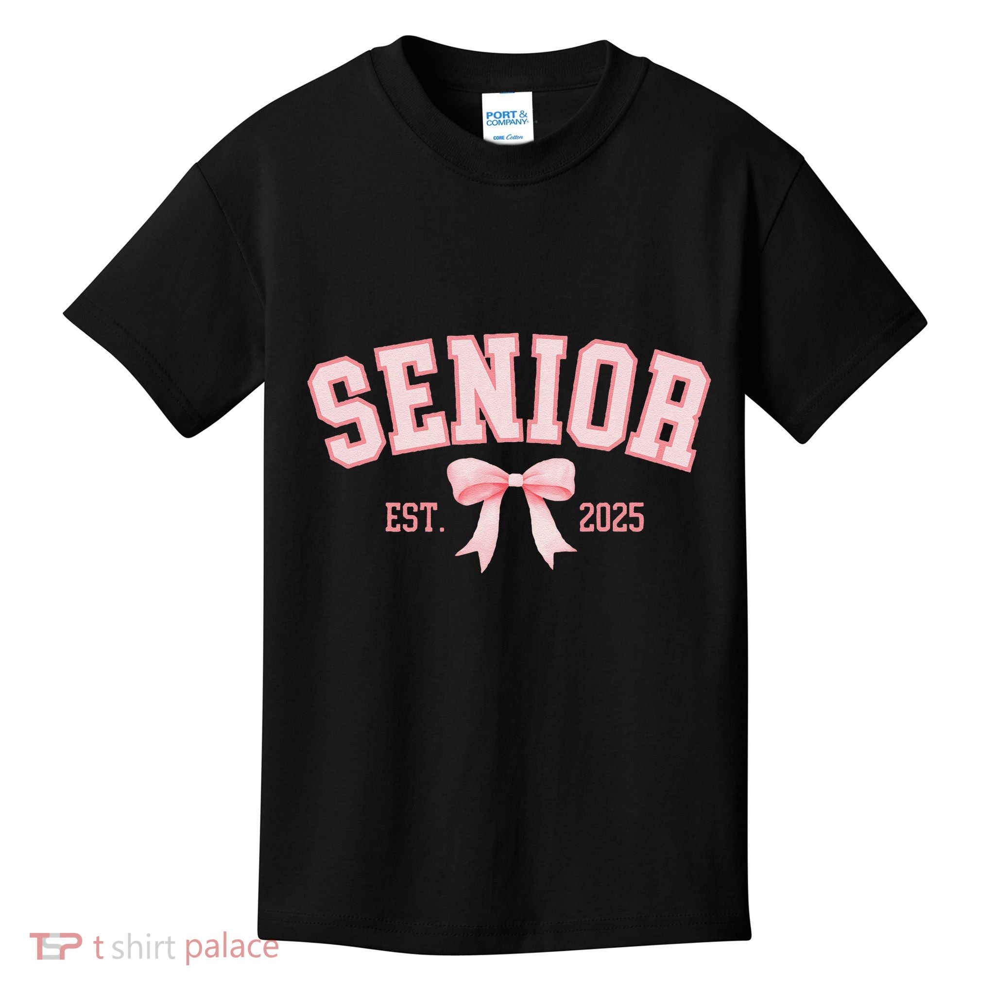 Senior 2025 Coquette Class Of 2025 P.Ink Bows Retro Gift Kids T-Shirt