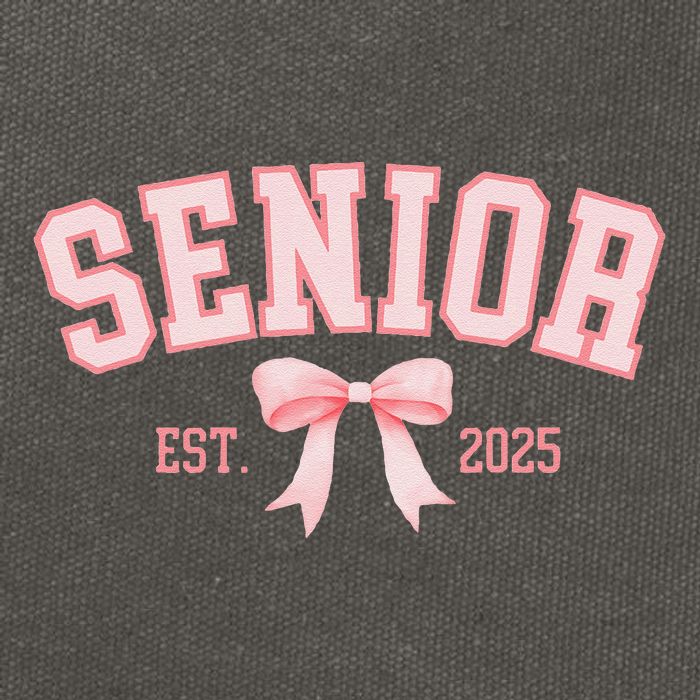 Senior 2025 Coquette Class Of 2025 P.Ink Bows Retro Gift Cotton Canvas Backpack